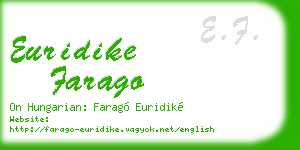 euridike farago business card