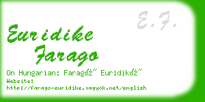 euridike farago business card